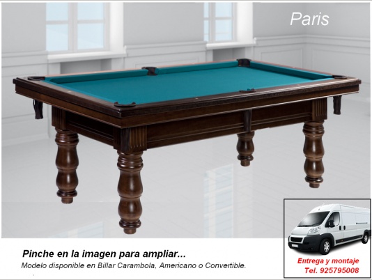 BILLAR MODELO PARIS, PRECIO DE VENTA desde 1590 �